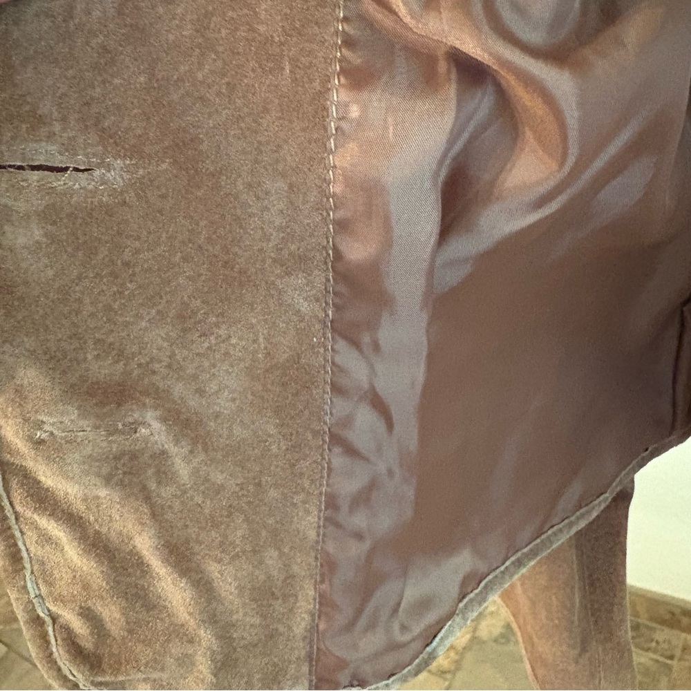 Vintage Live a Little Brown Suede Blazer - Picture 12 of 14
